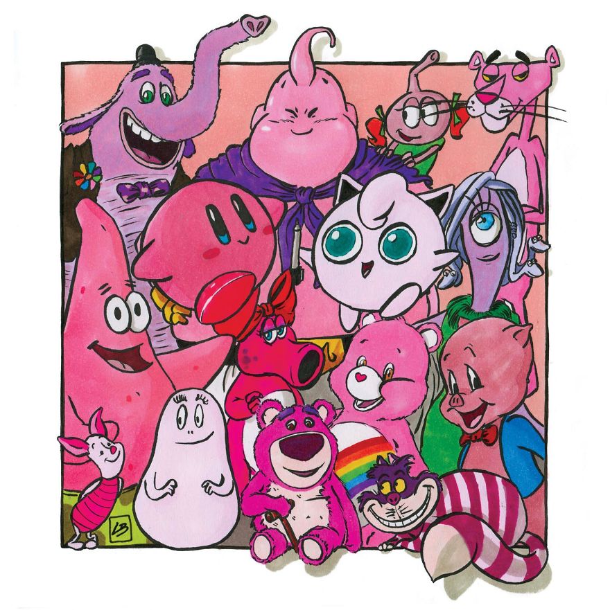 LindaBouderbala 10 ilustración humor héroes villanos cómic dibujos colores