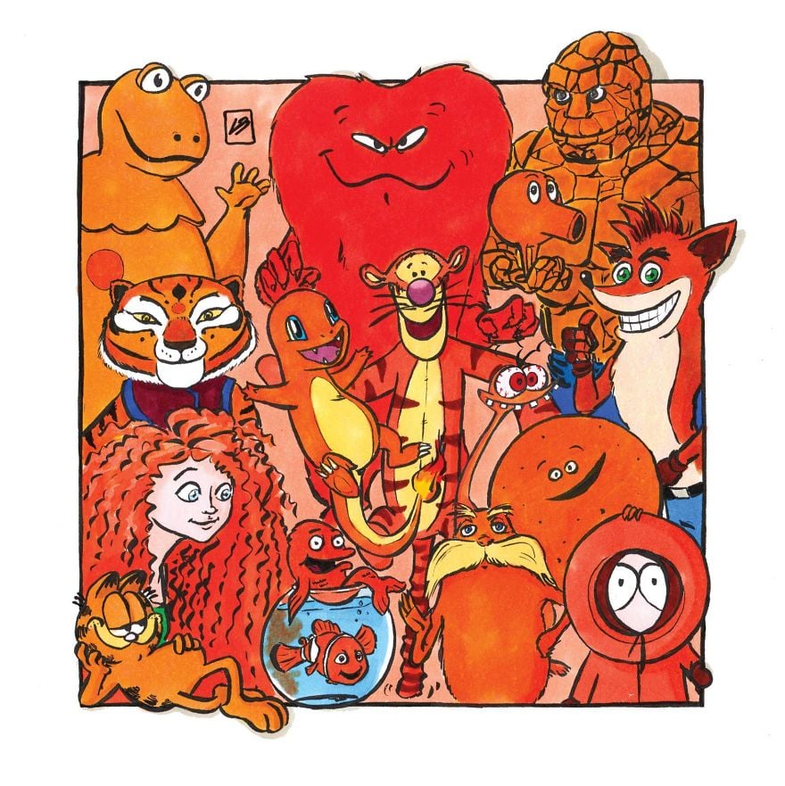 LindaBouderbala 5 ilustración humor héroes villanos cómic dibujos colores