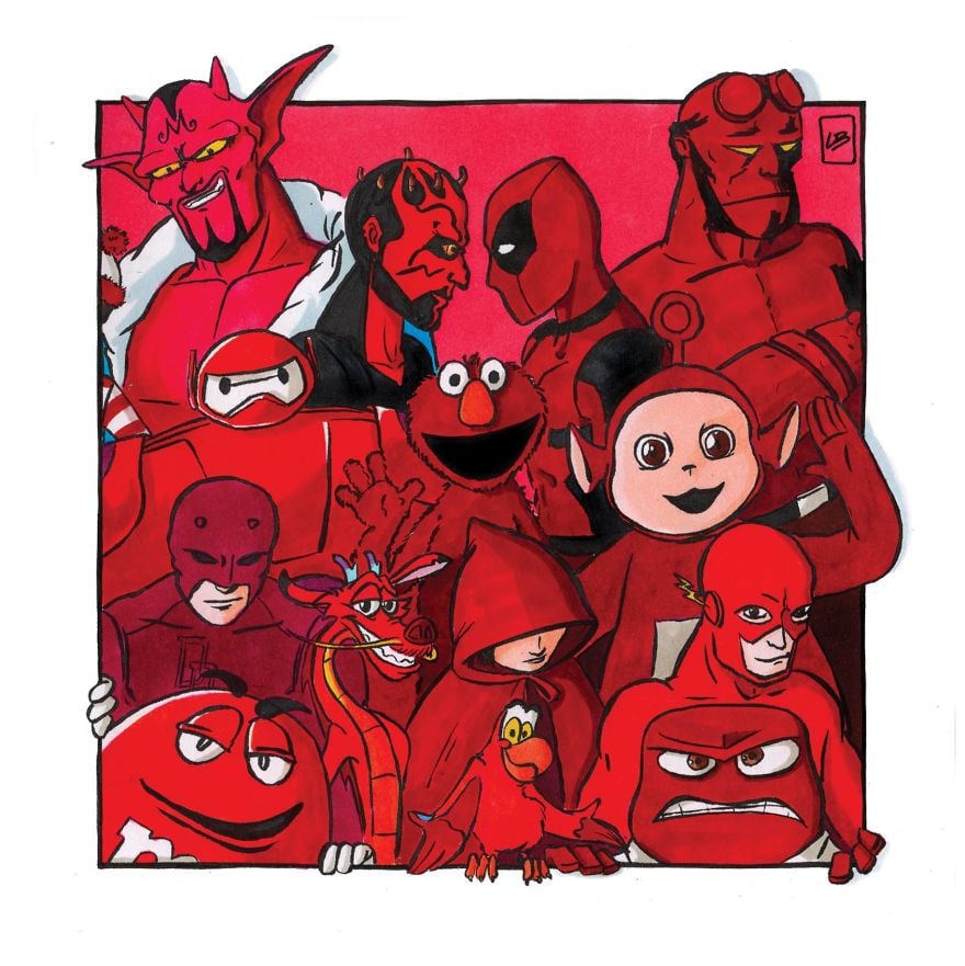 LindaBouderbala 7 ilustración humor héroes villanos cómic dibujos colores