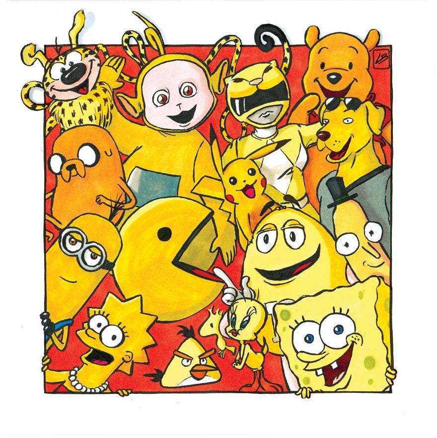 LindaBouderbala 8 ilustración humor héroes villanos cómic dibujos colores