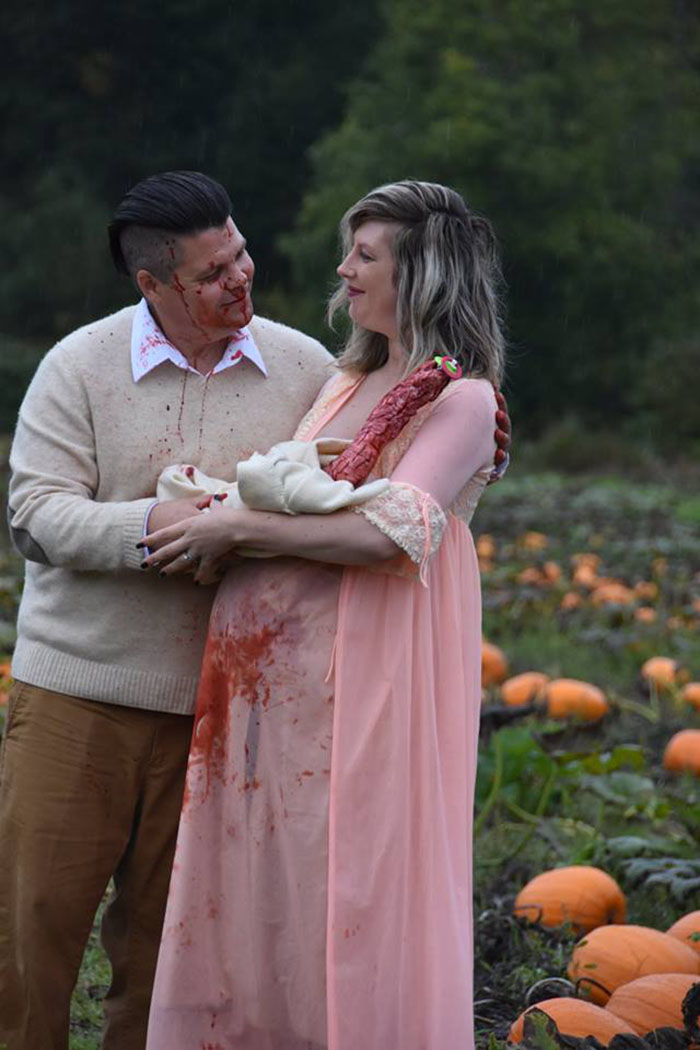 ToddCameron 11 sesiónfotográfica maternidad alien absurdo humor bizarro halloween viral