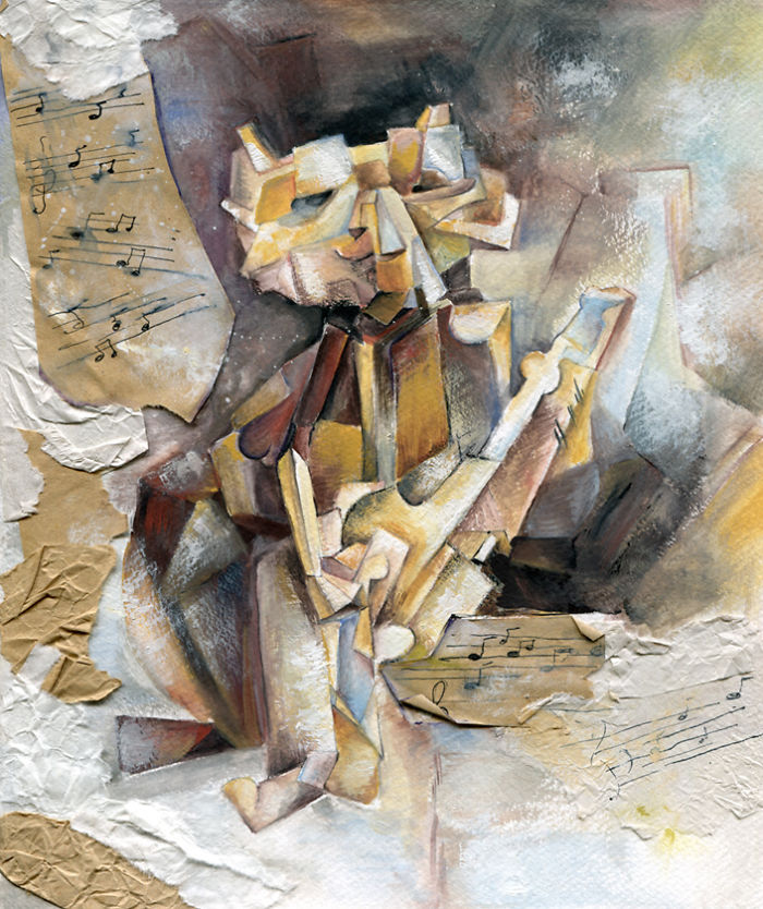 VeselkaVelinova 5 gatos ilustración pintura estilosartíticos mocimientos artísticos curiosidad