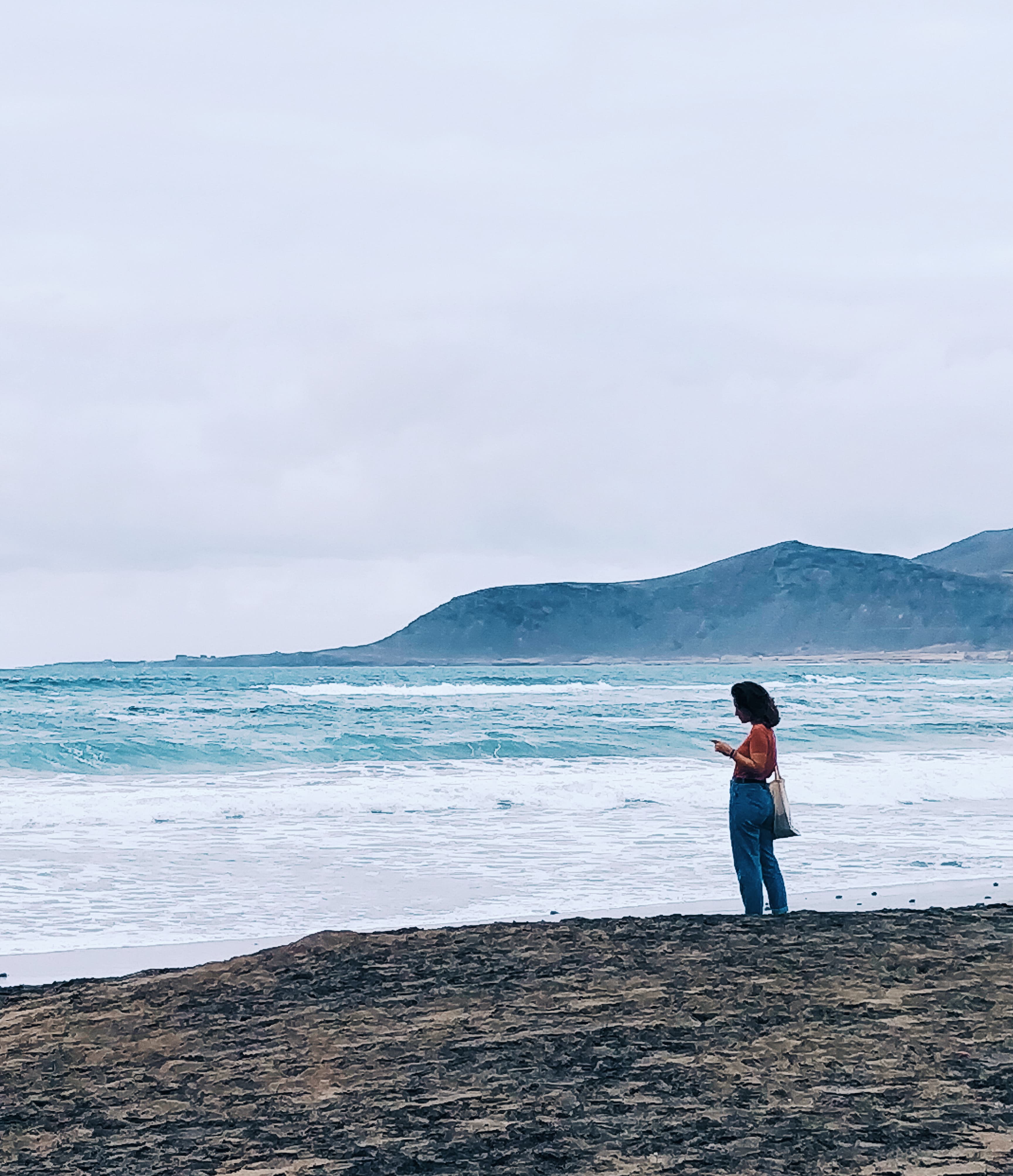 Bego buscando desconexión e inspiración en Las Canteras