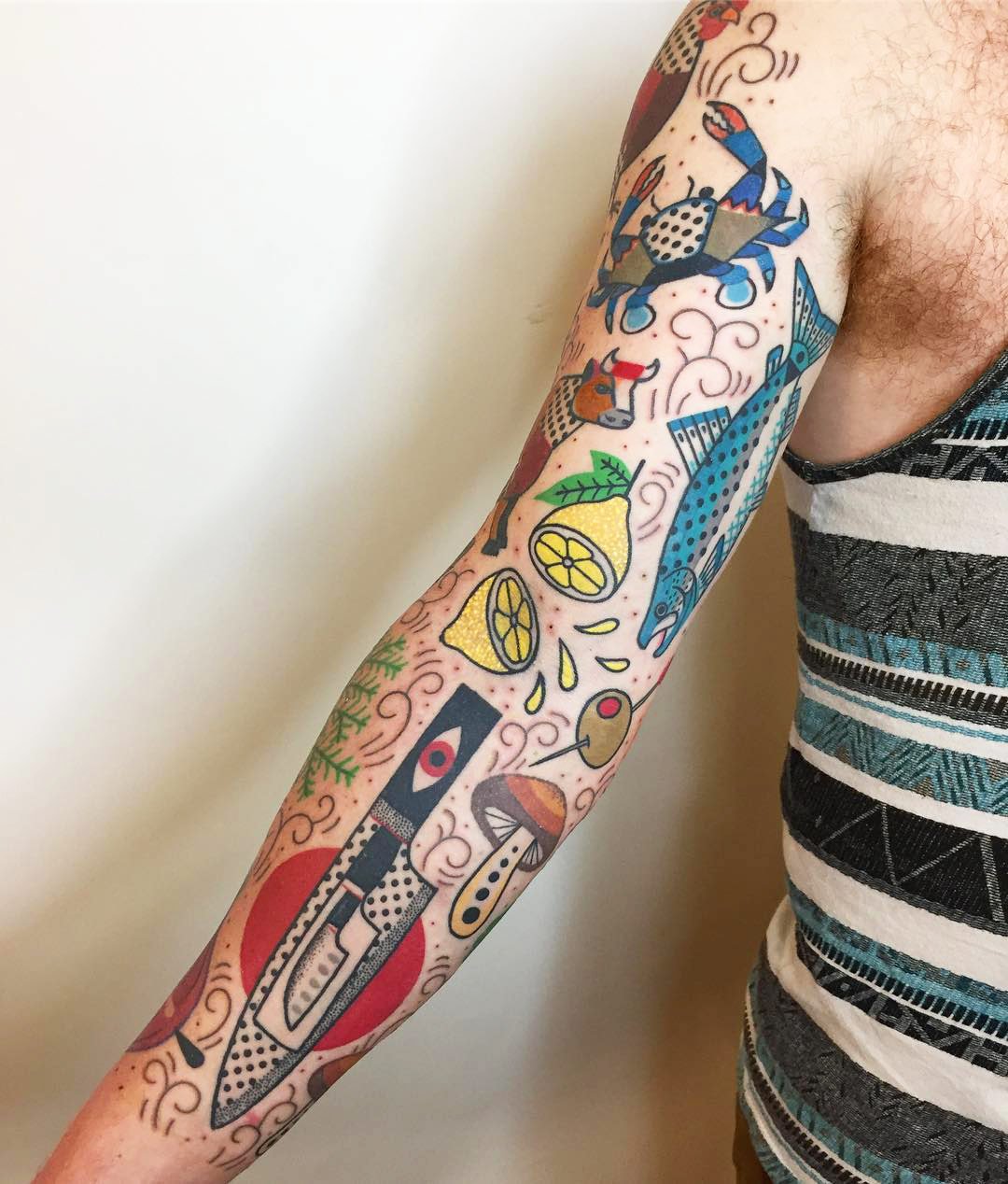 Dave WinstonTheWhale 14 tatuajes tattos tecnicolor technicolor arte color oldschool