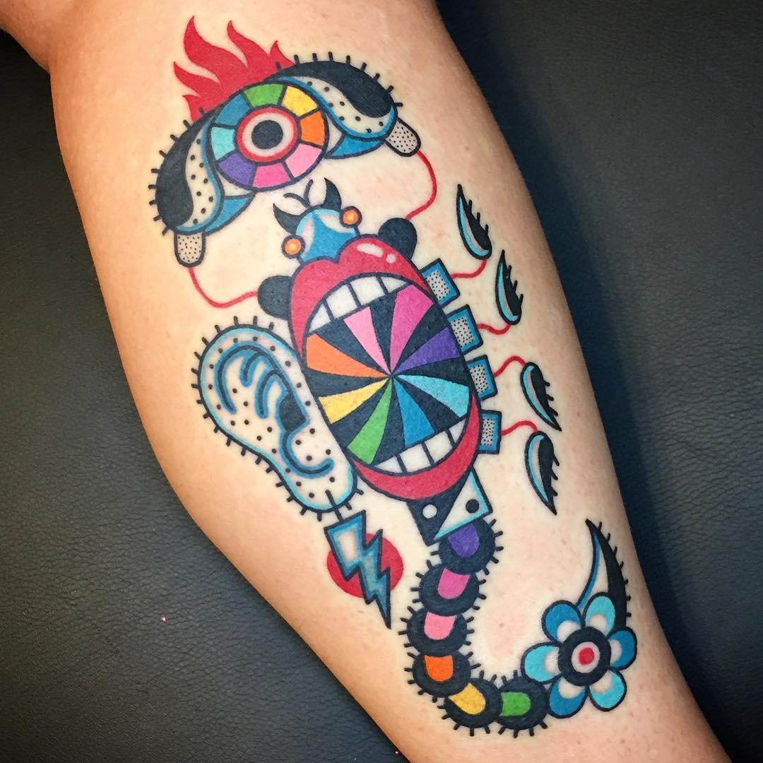 Dave WinstonTheWhale 4 tatuajes tattos tecnicolor technicolor arte color oldschool