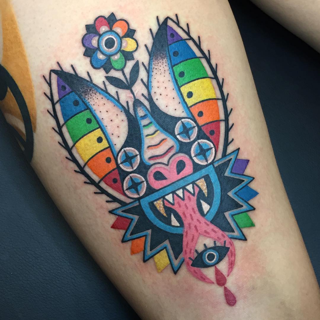 Dave WinstonTheWhale 8 tatuajes tattos tecnicolor technicolor arte color oldschool