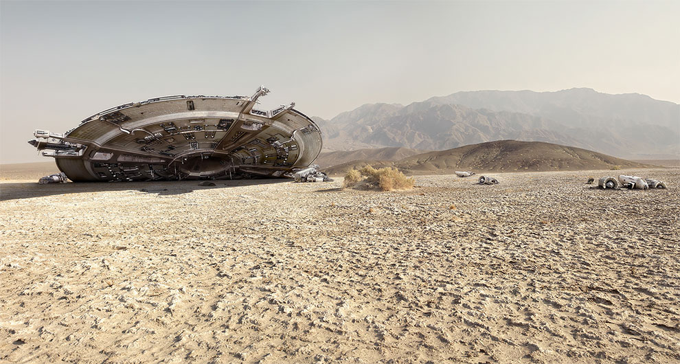 MarcTrautmann 1 OVNI UFO montajefotográfico recreación 3D Califronia DeathValley