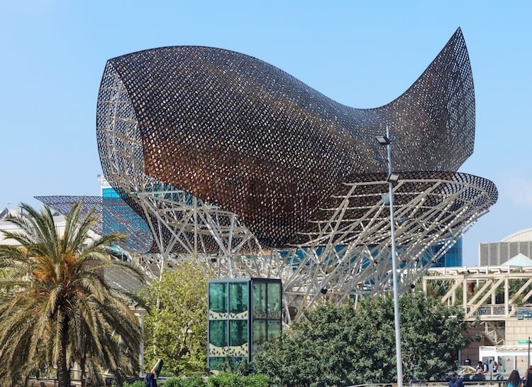 Pabellón Olímpico de pescado, Barcelona. Frank Gehry.