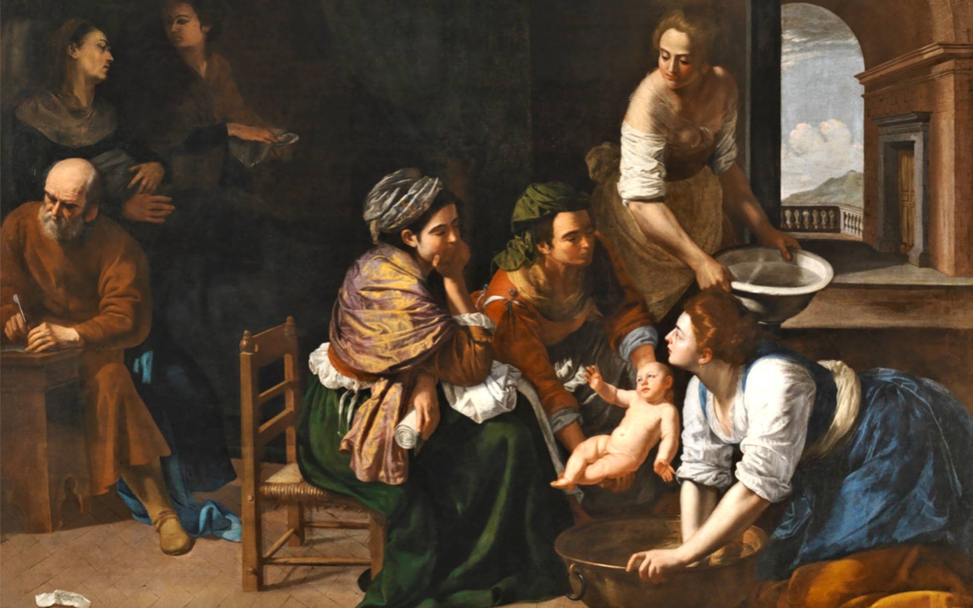 'Nacimiento de san Juan Bautista' (1635), de Artemisia Gentileschi. Museo del Prado.