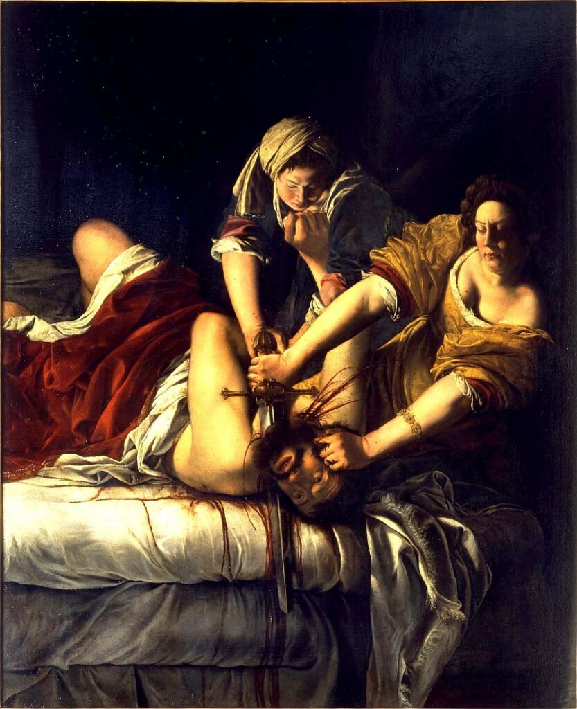 Judit decapitando a Holofernes.