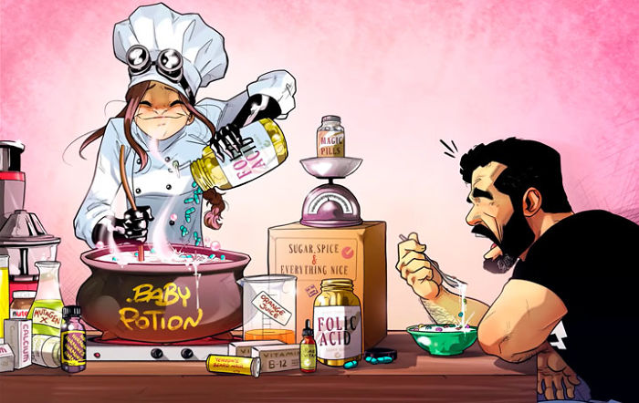YehudaAdiDevir 7 ilustración amor humor estilodevida familia TelAviv
