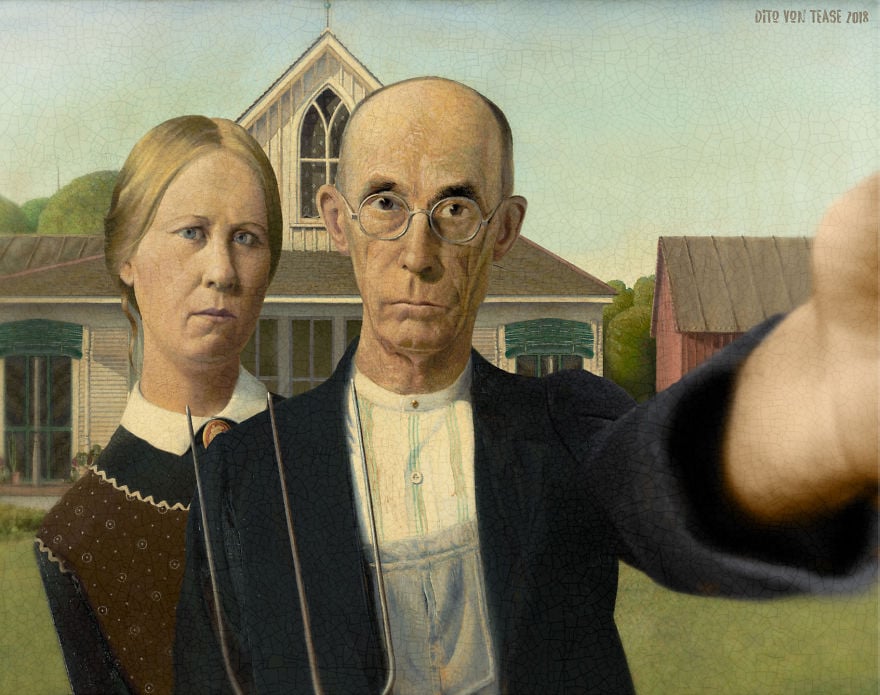 Classicool 16 pintura selfie RedesSociales curiosidad humor estimulante