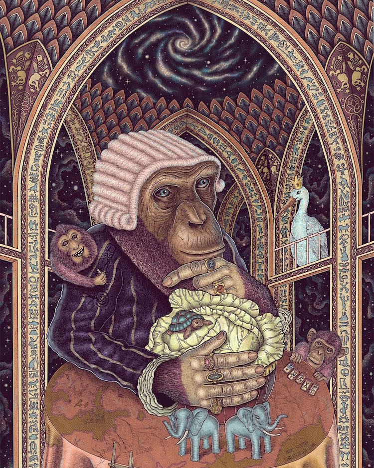 DzmitryiKashtalyan 10 ilustración animales belleza estimulante dibujo arte punteado