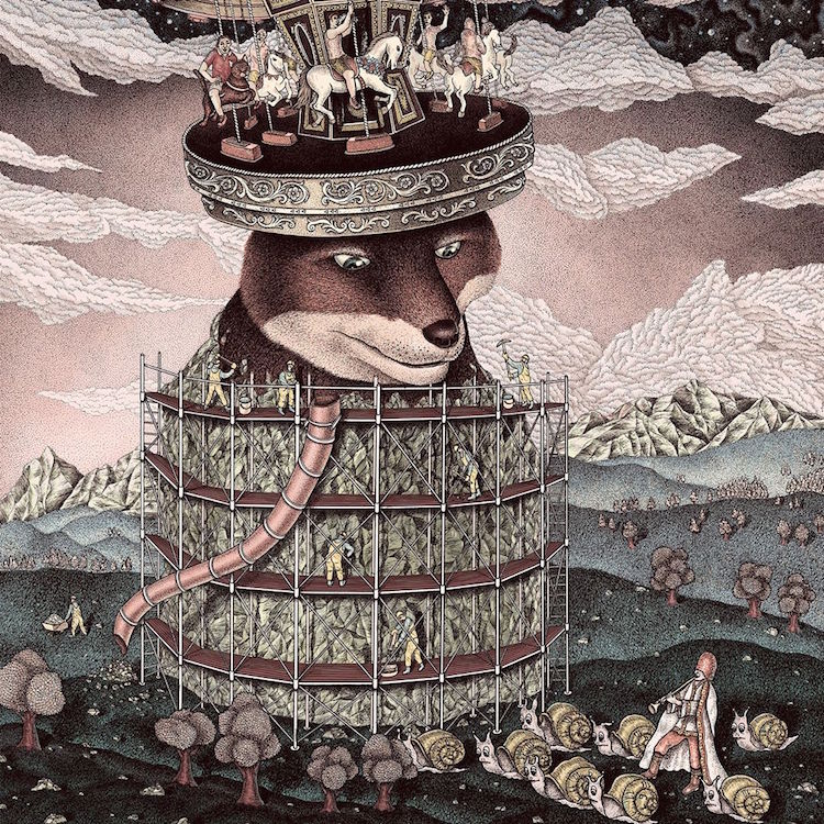 DzmitryiKashtalyan 5 ilustración animales belleza estimulante dibujo arte punteado
