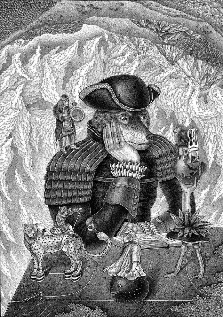 DzmitryiKashtalyan 8 ilustración animales belleza estimulante dibujo arte punteado