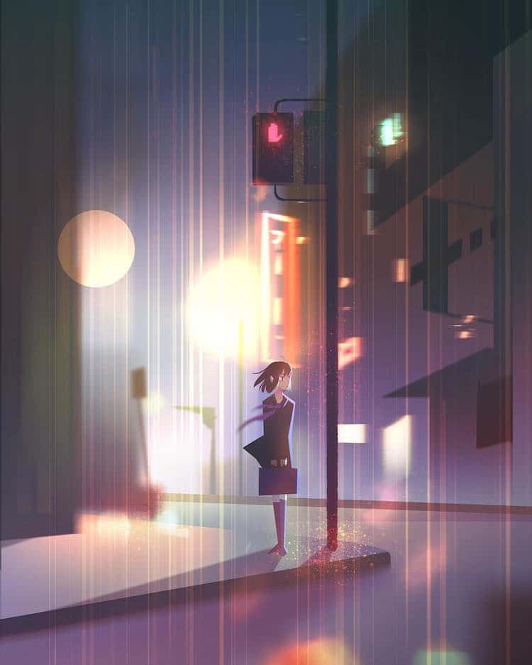 JennyYu 10 ilustración soledad belleza magia psicología HayaoMiyazaki