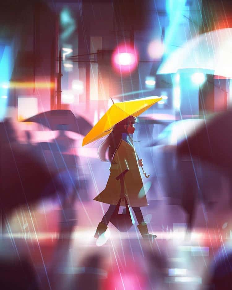 JennyYu 2 ilustración soledad belleza magia psicología HayaoMiyazaki
