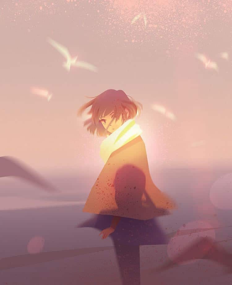 JennyYu 5 ilustración soledad belleza magia psicología HayaoMiyazaki