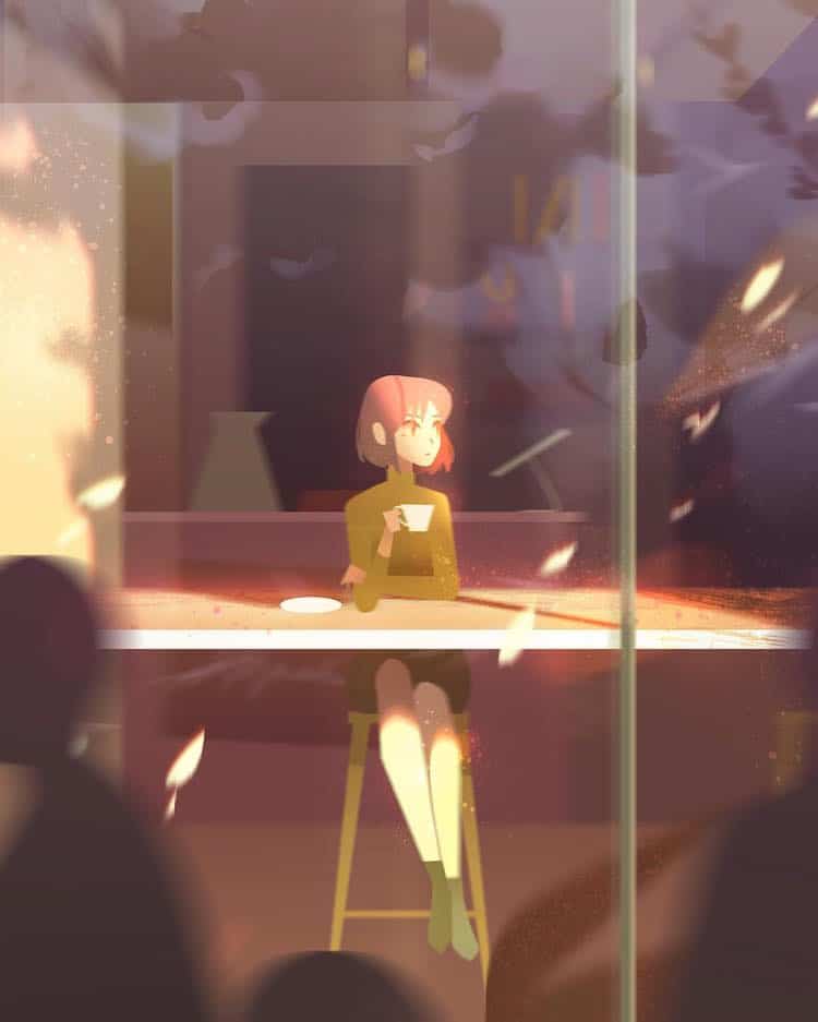 JennyYu 7 ilustración soledad belleza magia psicología HayaoMiyazaki