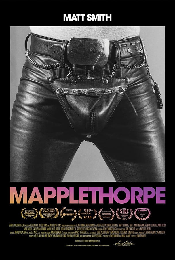 Cartel de la película del fotógrafo Robert Mapplethorpe.