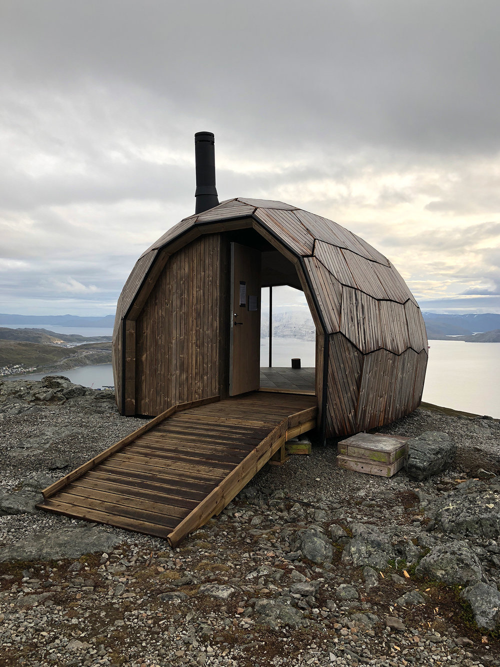 cabaña en el ártico