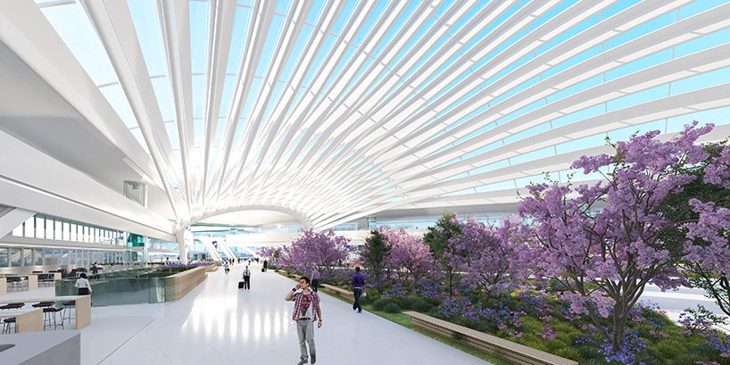 Interior proyecto Calatrava aeropuerto Chicago