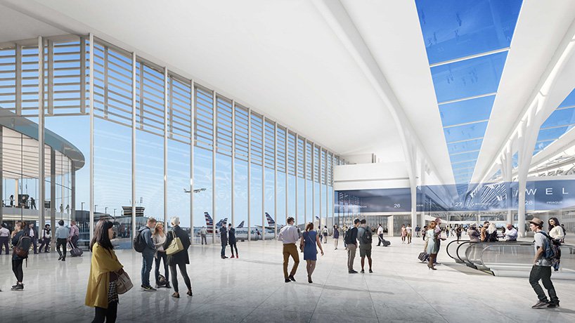 Vestíbulo proyecto Calatrava aeropuerto Chicago