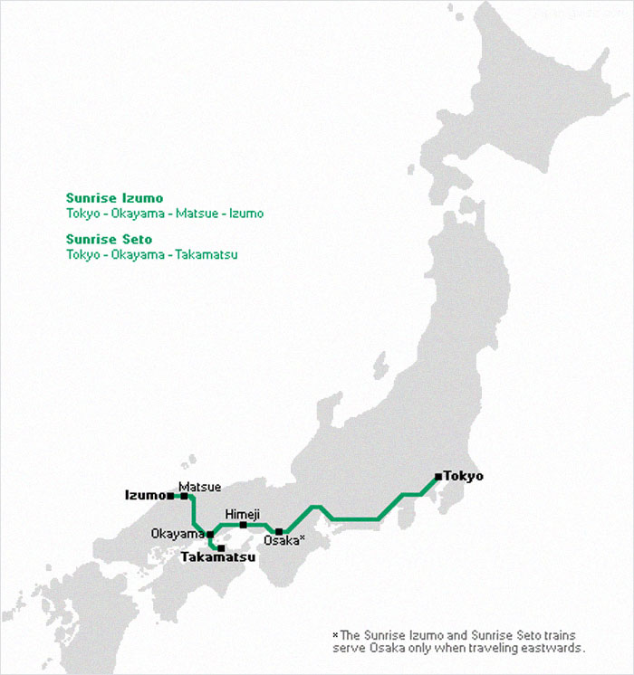 TheSunriseSeto 5 SunriseIzumo trendelujo viajes Japon planeta NobiNobi disenodeinteriores