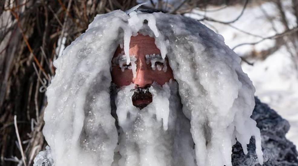 surfero vortice polar hielo
