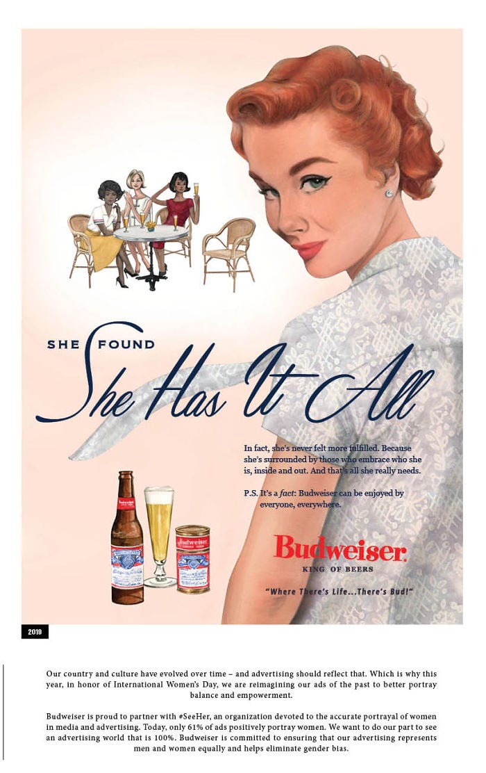 Budweiser 3 publicidad feminismo reinvención vintage retro iniciativa