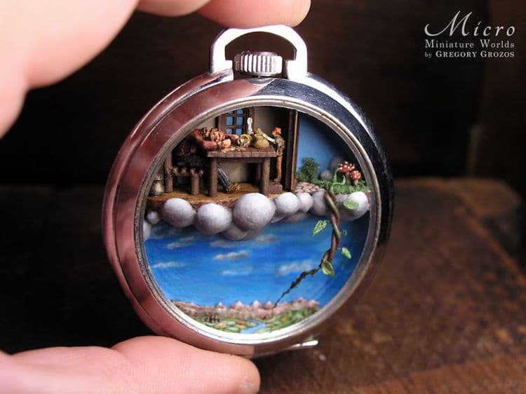 Gregory Grozos 11 miniatura relojes de bolsillo reloj artesania curiosidad