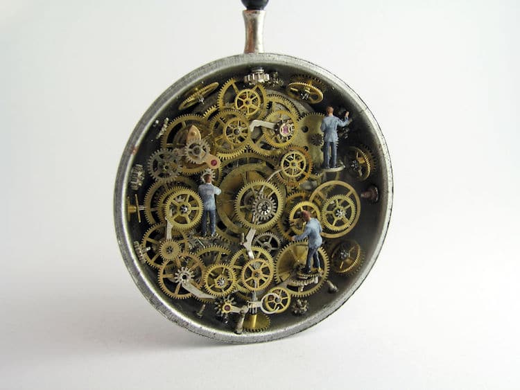 Gregory Grozos 1 miniatura relojes de bolsillo reloj artesania curiosidad