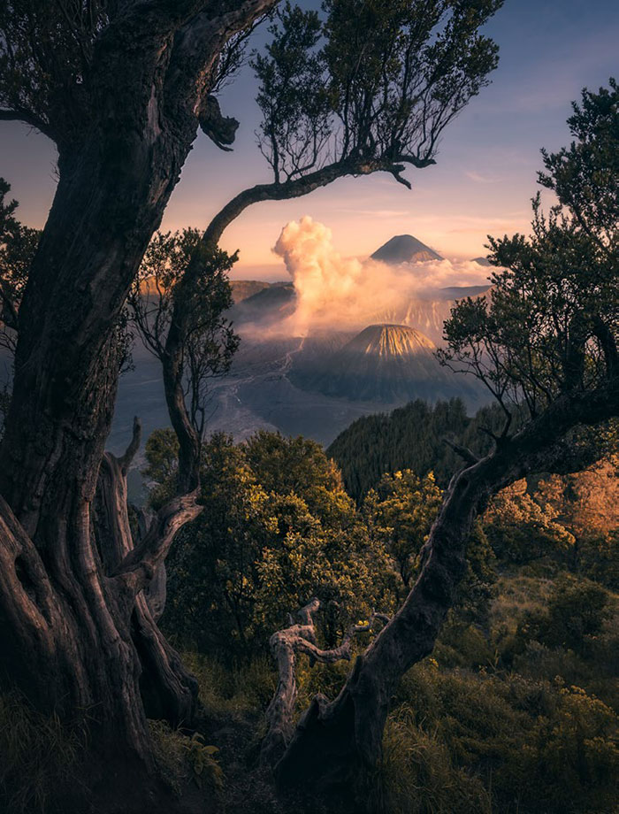 Parque nacional Bromo Tengger Semeru, Indonesia, por Weimin Chu
