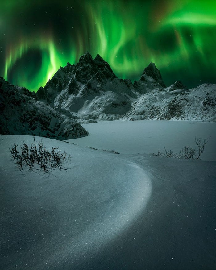 Solbjørnvatnet, Lofoten, Noruega, por Daniel Laan