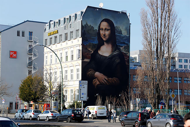 LaGioconda 1 Mural Berlin LaMonaLisa LeonardoDaVinci IntervencionesUrbanas Pintura DieDixons