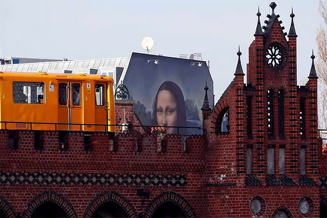 LaGioconda 4 Mural Berlin LaMonaLisa LeonardoDaVinci IntervencionesUrbanas Pintura DieDixons