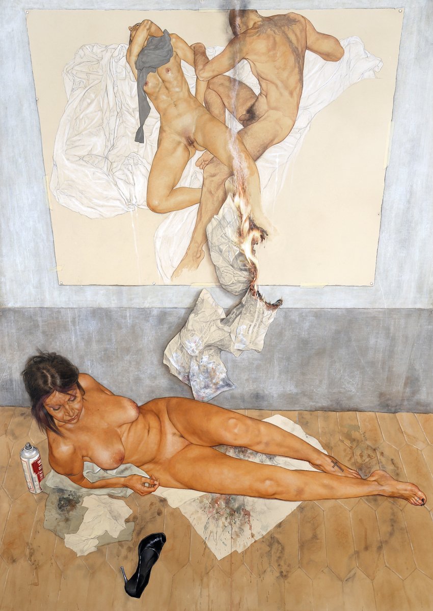 Riccardo Mannelli 14 erotica sexo desnudo pintura realismo anatomia