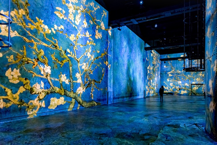 VincentVanGogh 9 exposicion postimpresionismo instalacion AtelierDesLumieres StarryNight