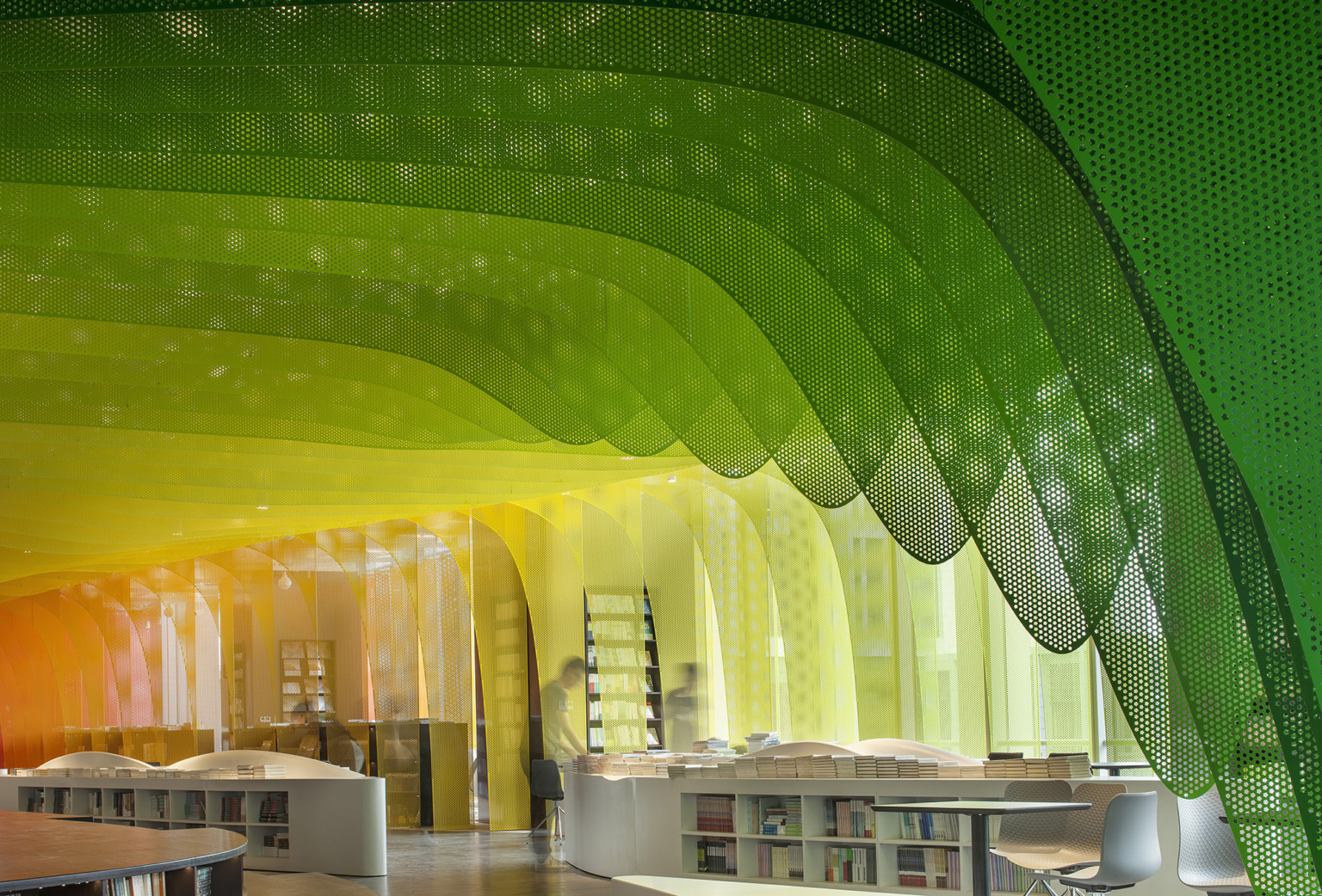 XanaduOfRainbows 2 disenodeinteriores arquitectura color WUtopiaLab China librería instalaciones