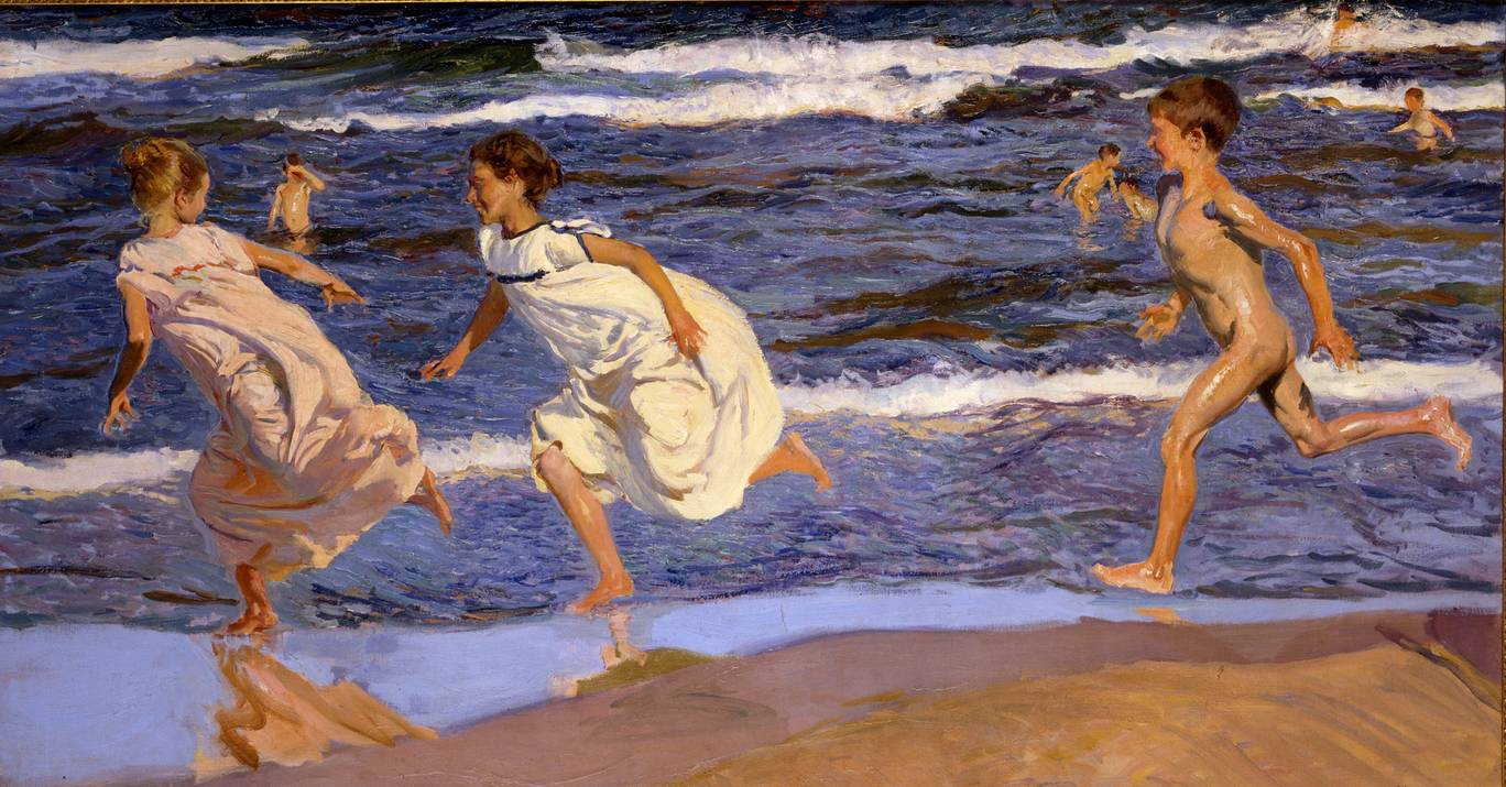 Joaquín Sorolla. 'Corriendo por la playa'