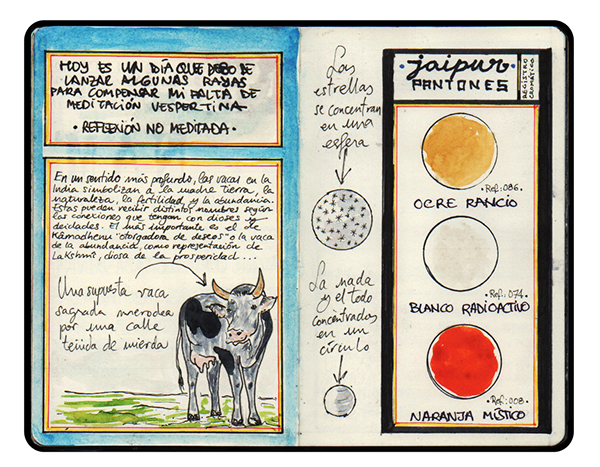 DilToro 6 Santi Fernadez sketchbook India ilustracion literatura dibujo