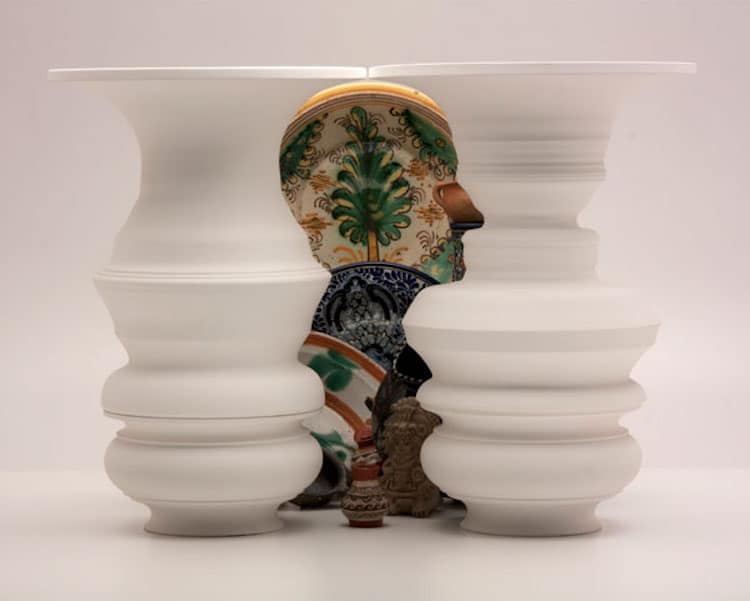 Greg Payce 4 ceramica artesania psicologia efecto optico Rubin vase