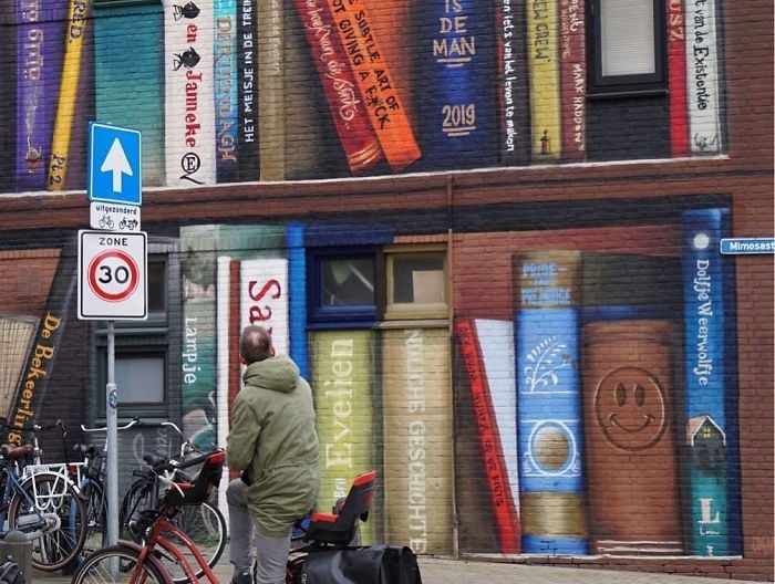 Jan Is de Man 2 Deef Feed street art intervenciones urbanas libros biblioteca 3D mural