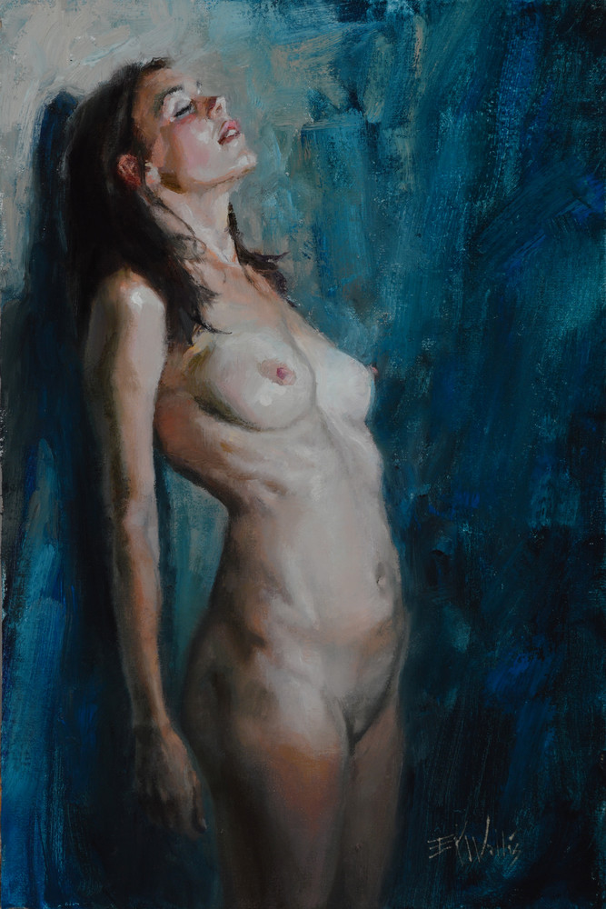 Pintura de mujer desnuda de Eric Wallis.