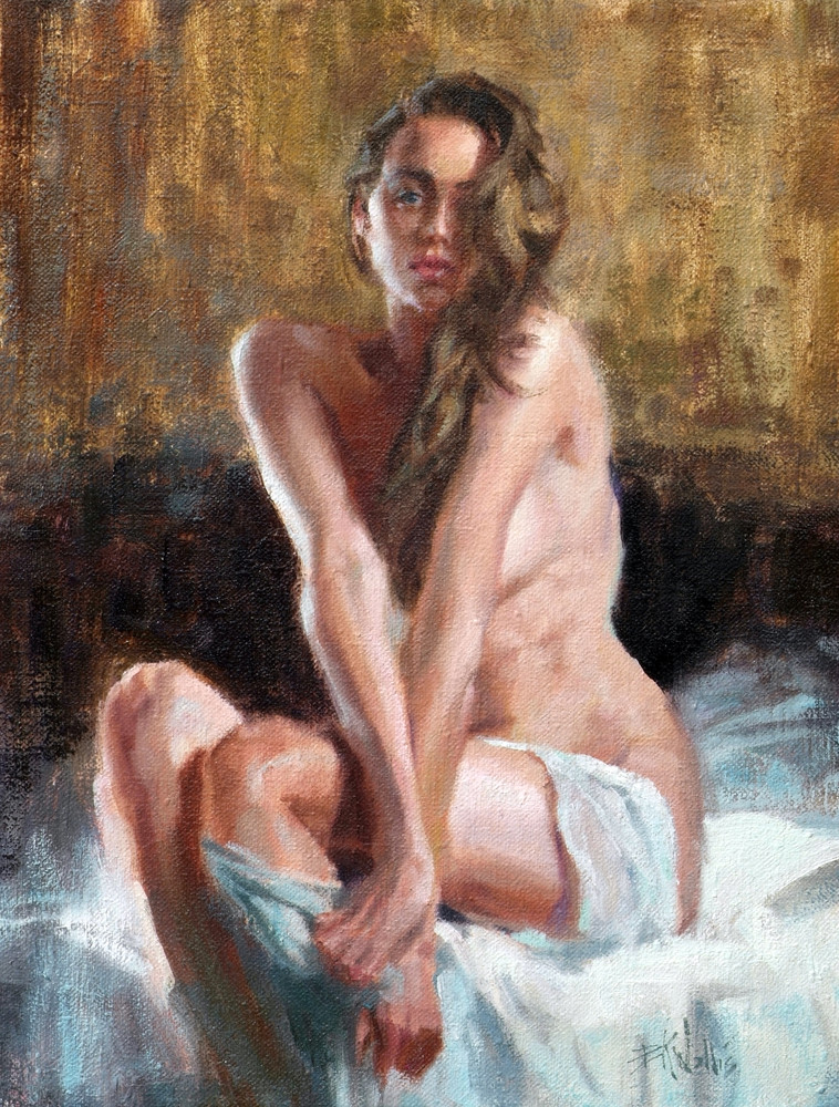 Pintura de mujer desnuda de Eric Wallis.