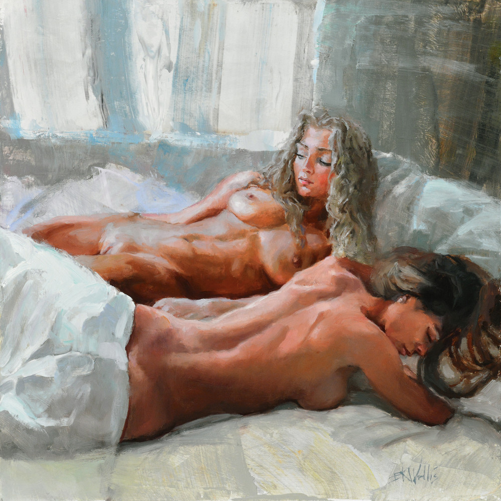 Pintura de mujer desnuda de Eric Wallis.