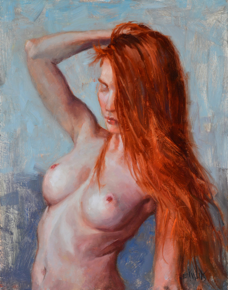 Pintura de mujer desnuda de Eric Wallis.