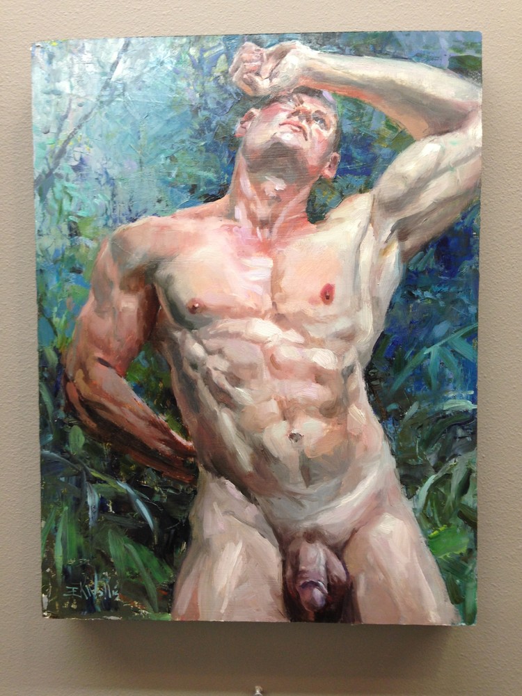 Pintura de mujer desnuda de Eric Wallis.