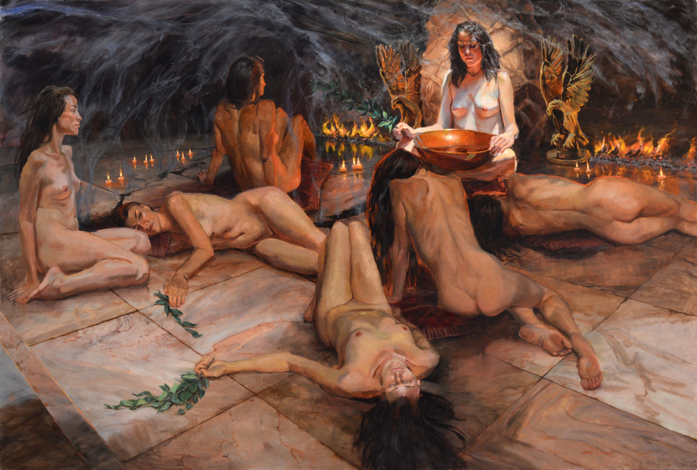 Pintura de mujer desnuda de Eric Wallis.