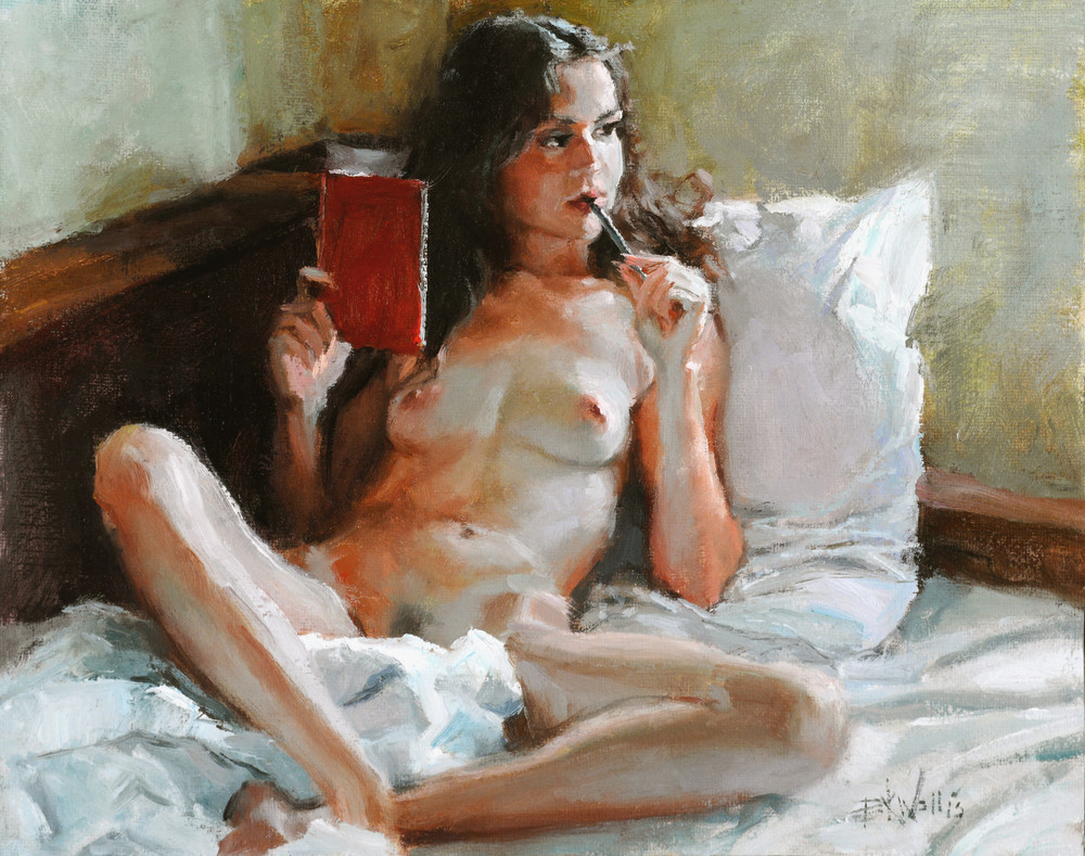 Pintura de mujer desnuda de Eric Wallis.